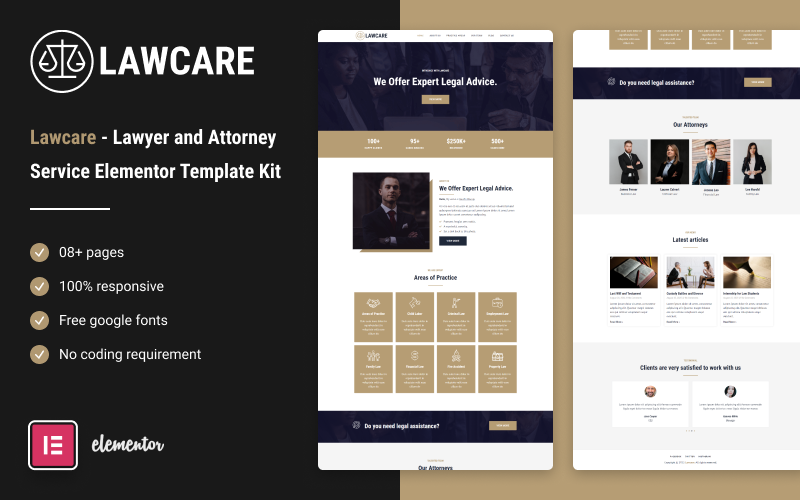Lawcare Elementor Kit