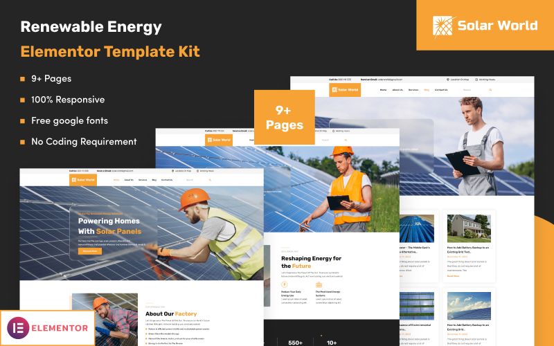 Solar World Elementor Kit